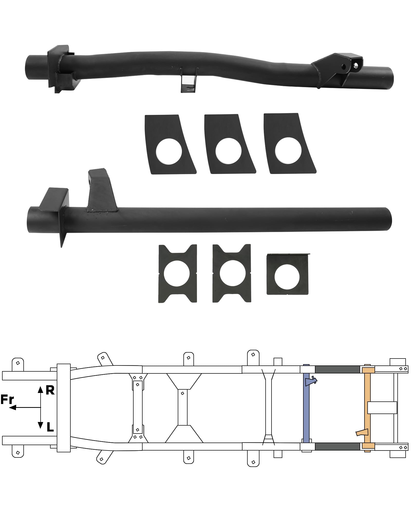 Mountainpeak 2PCS Rear Crossmembers