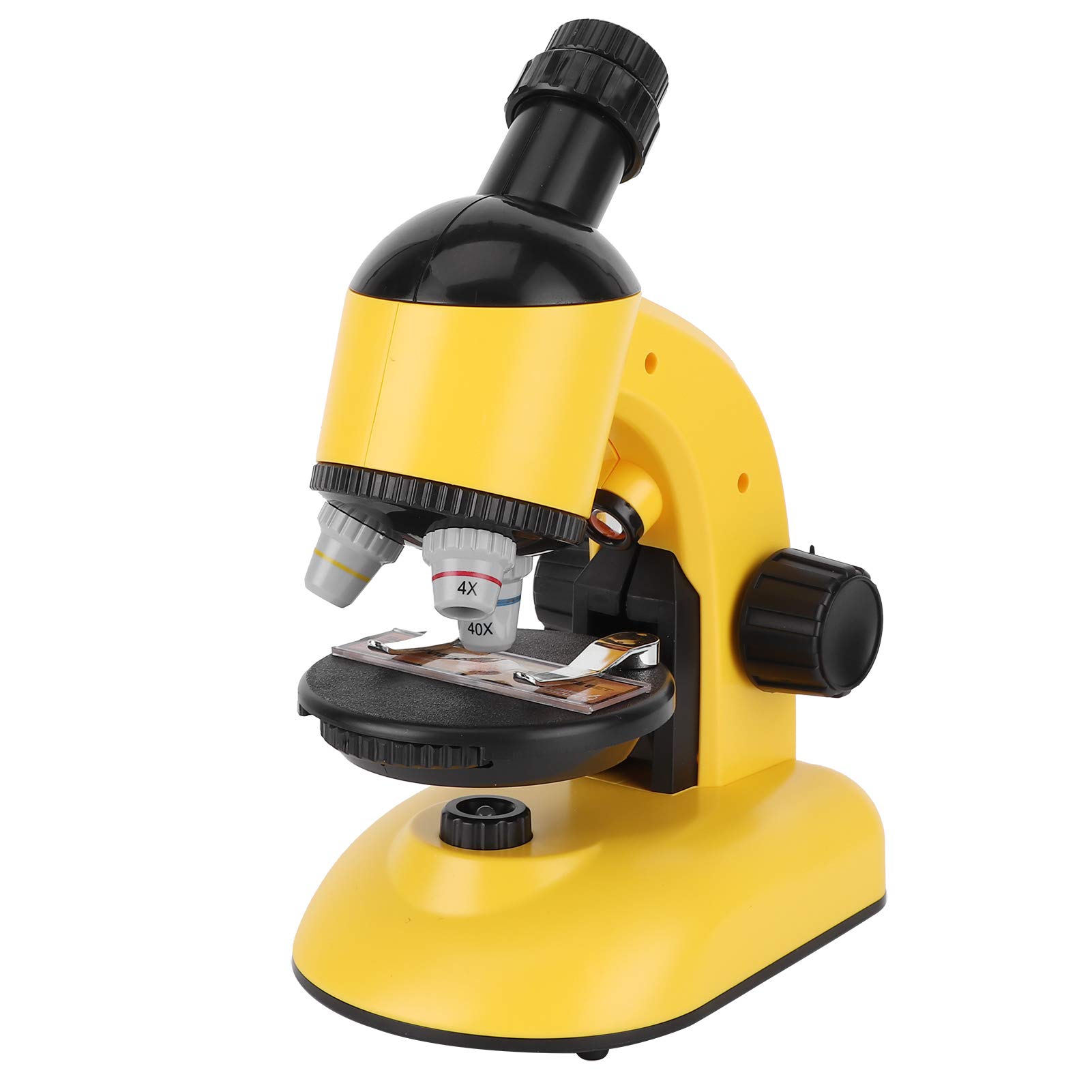 Microscopio Educativo per Bambini Giocattolo con Testa di Rotazione a 360° per Principianti, Microscopio Scientifico per Bambini 40X-1200X per Esplorazione Biologica, Plastica Ecologica,