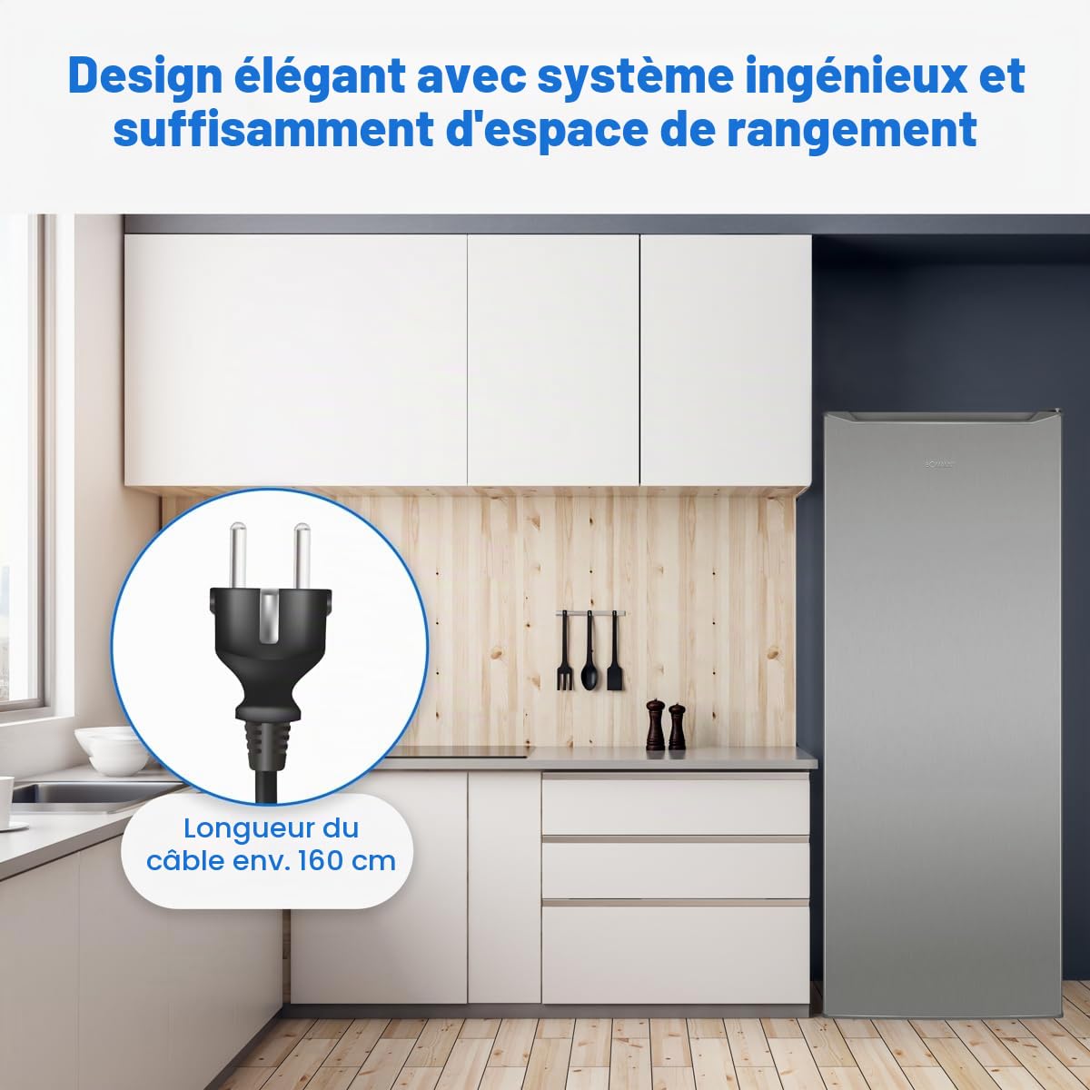 Réfrigérateur 242L Inox Bomann VS7363-Inox