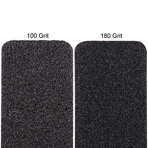 10Pcs - Pana Jumbo Double-Sided Emery Nail File For Manicure, Pedicure, Natural, And Acrylic Nails - Black (Grit 100/180) #TOP3