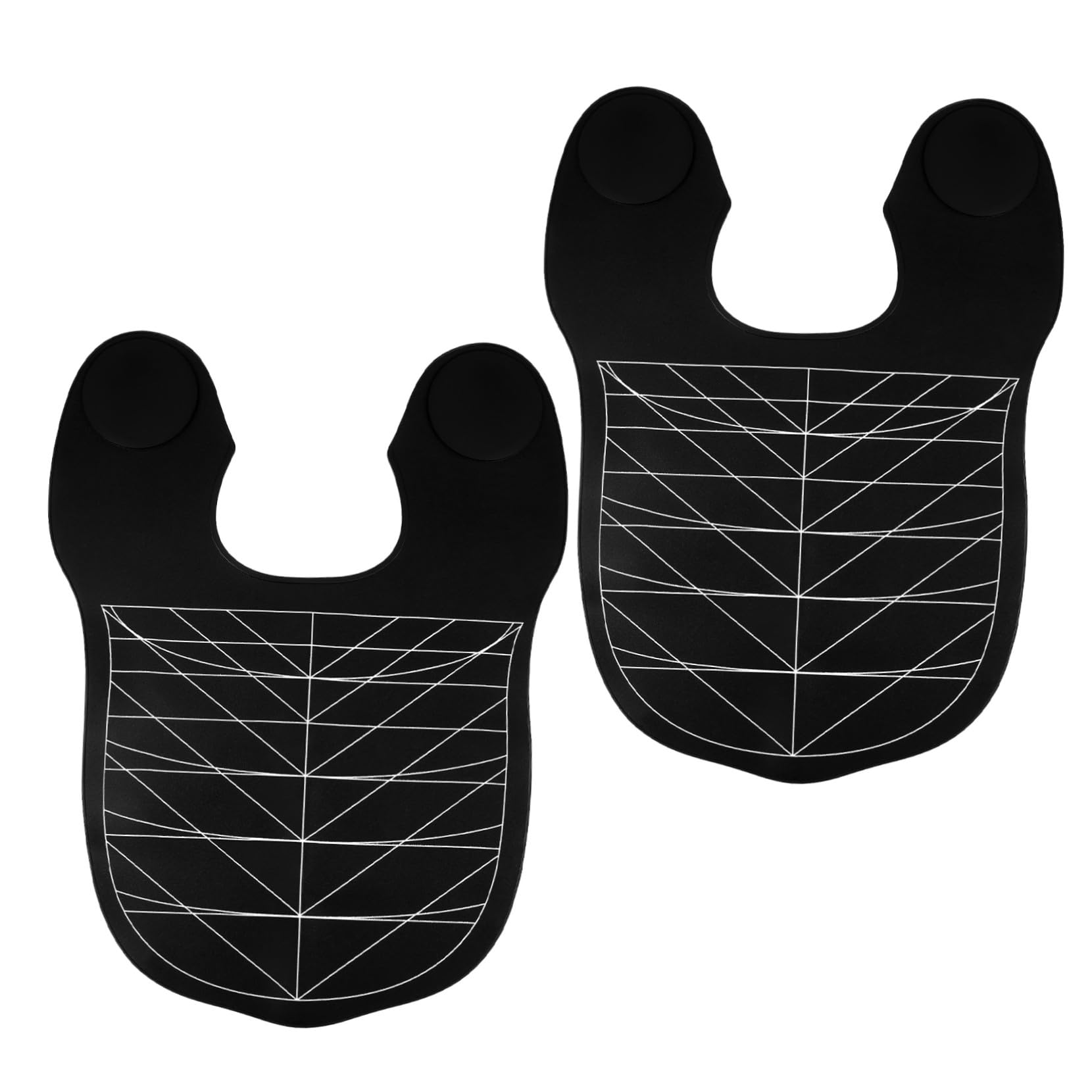 Mantello da Parrucchiere in Silicone Nero, Collare Tinta Chioma, 2 Pezzi | Riutilizzabile, Pulizia Facile, Protezione, Comfort Ergonomico, per Casa e Salone Professionale