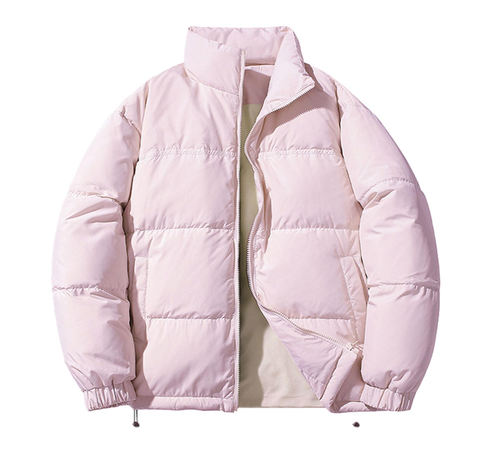 Doudoune légère d'hiver en Duvet pour Hommes Veste Doudoune isolée Manteau Bouffante pour Neige Ski randonnée Voyage,Rose,3XL