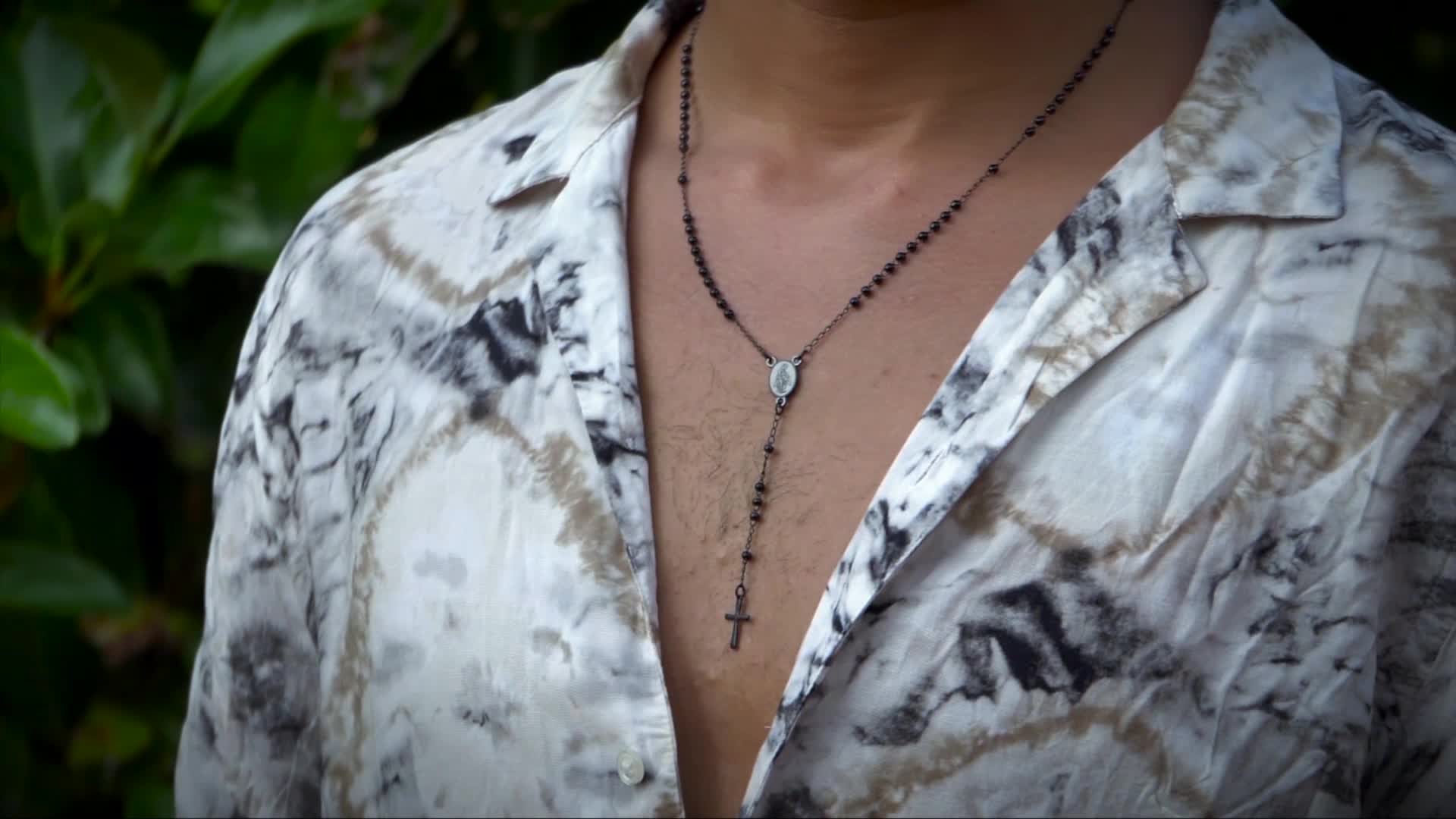 Collana Rosario Uomo In Acciaio Argentato - SAGA Gioielli, 50 Cm - Foto 5