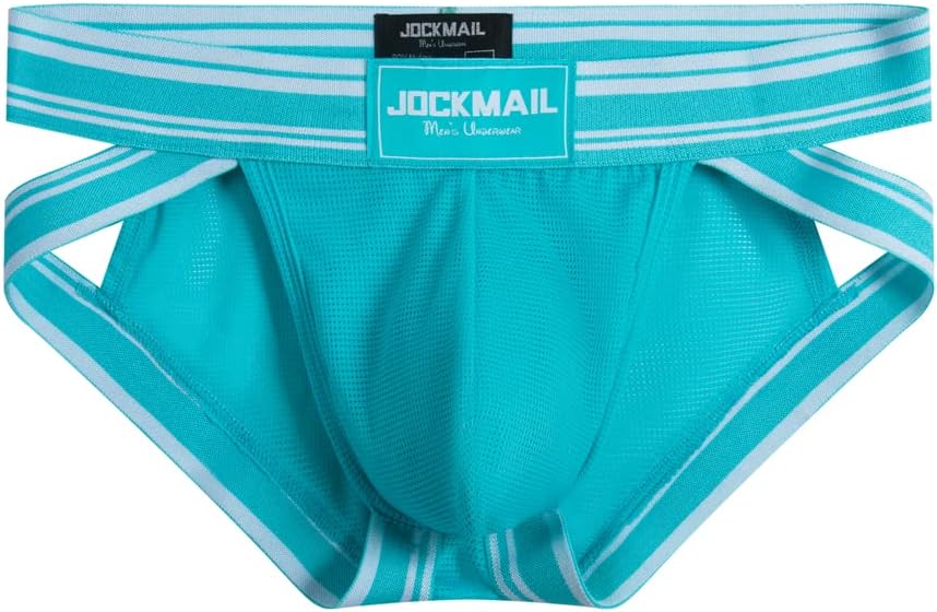 JOCKMAIL 2PCS/PACK Mens Briefs Underwear Wide Belt Mesh Athletic Sport Underwear Briefs - Image 7