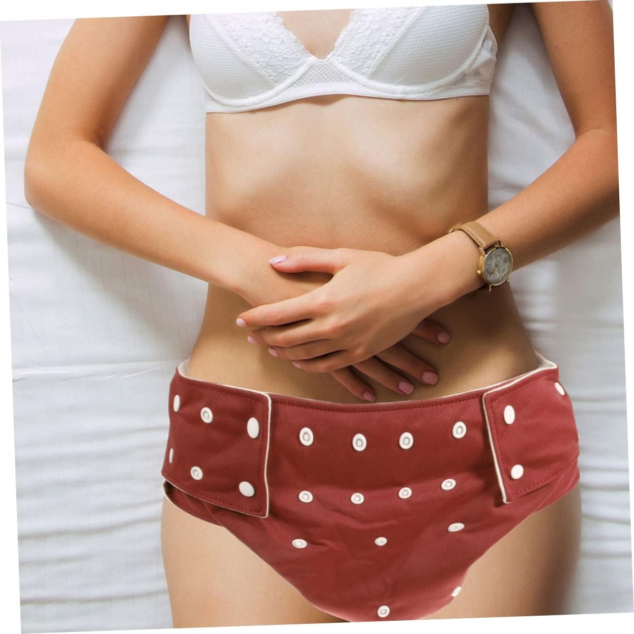 2pcs Leakproof Elderly Diaper Pants Reusable for Home Super Soft Material Adjustable Waist Comfortable Sleep