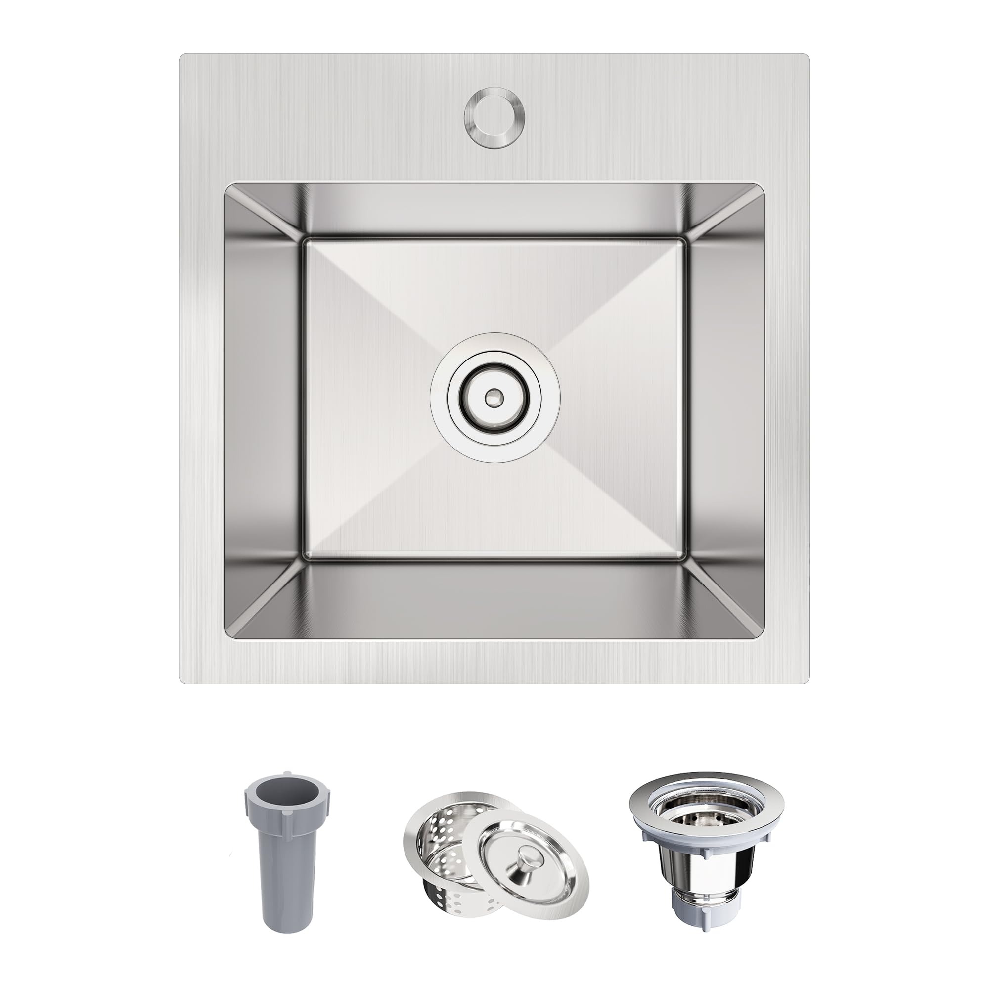 KOXKING 15x15x9 Inch Drop In Bar Sink