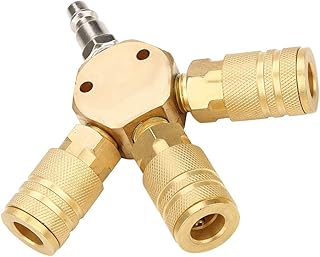 Pneumatic Quick Coupler, Pneumatic Connector T-Shape Pneumatic Quick Coupler Quick-Coupling Air Gas Pneumatic T Shape Three Way Tee Connector for Tube Pipe