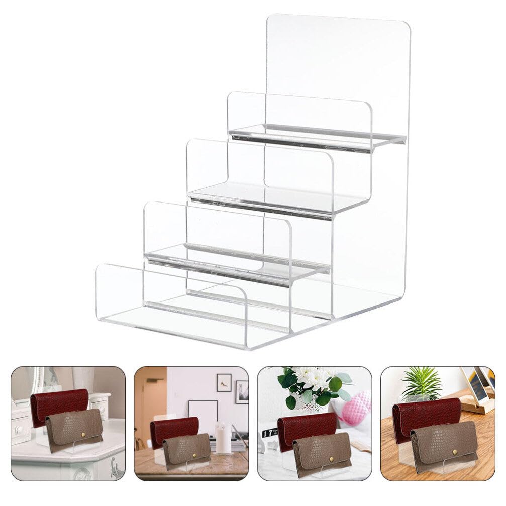 Espositore Organizer Trasparente Elegante e Moderno Acrilico Multi-strato Supporto per Occhiali e Portafogli per Accessori e Gioielli per Ufficio e Ambienti Retail