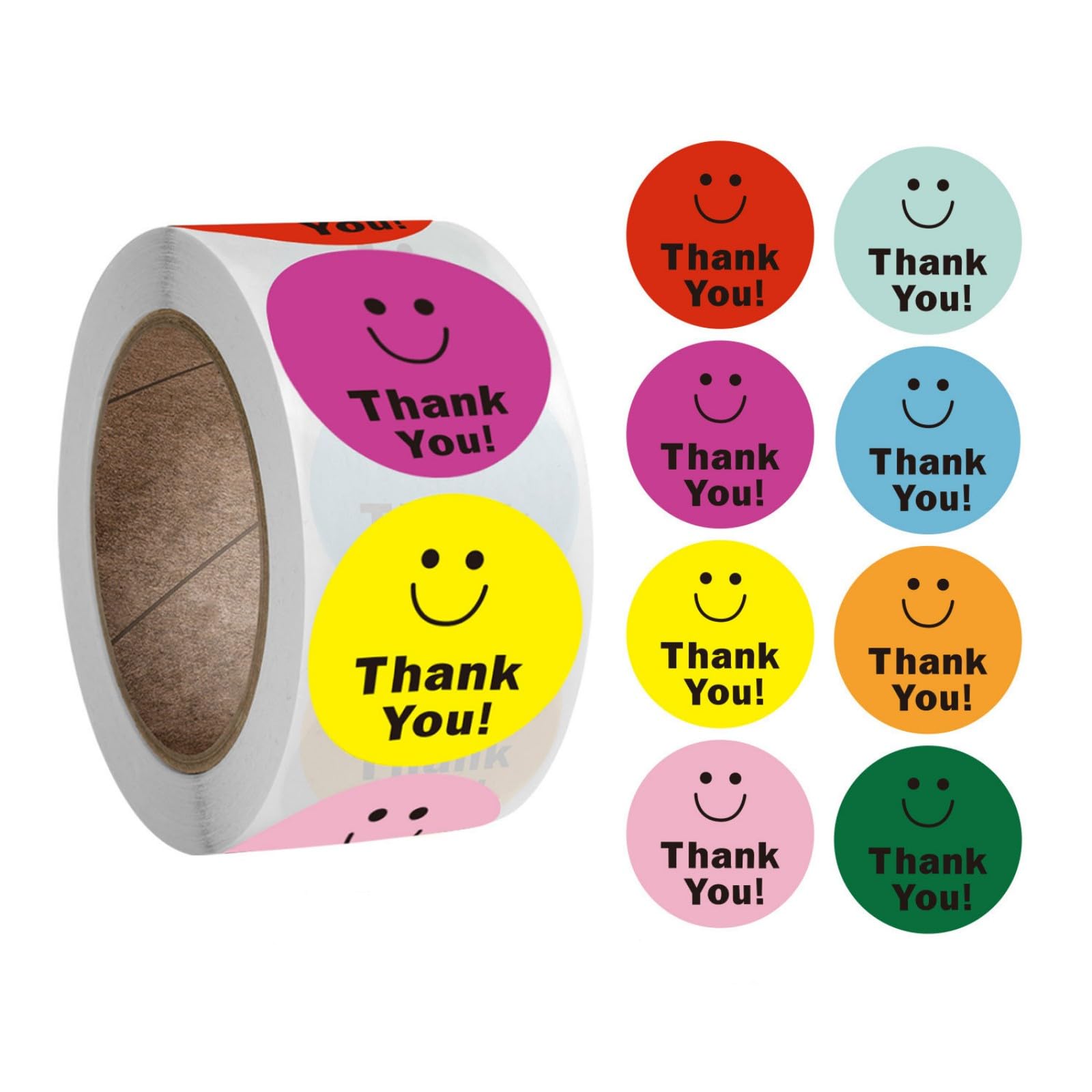 Thank You Stickers, 500PCS Thank You Stickers Roll, Roll Stickers Adhesive, Baking Packaging Label