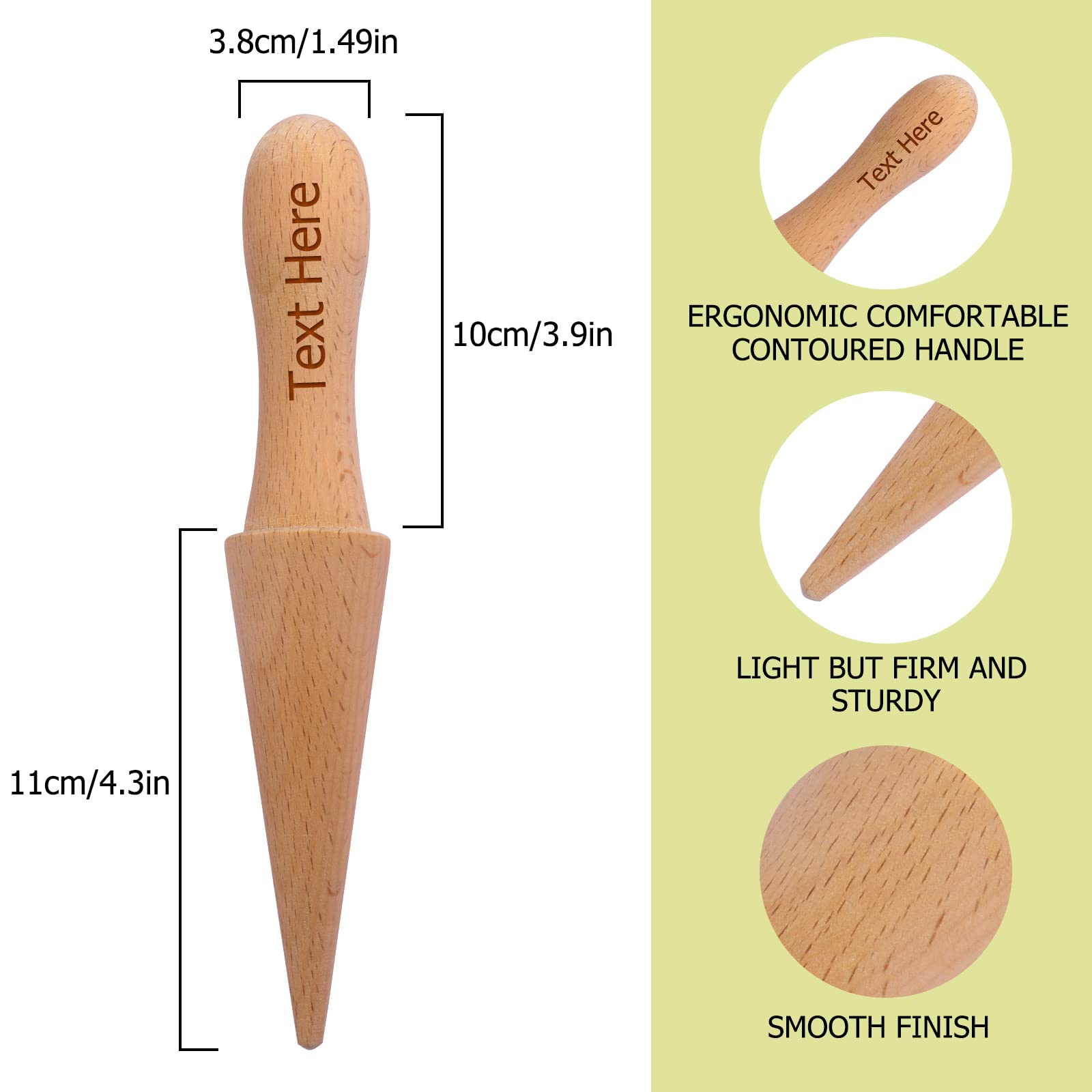 Sinseike Personalized Pizzelle Roller,Custom Name Ice Cream Cone Mold (Personalized)