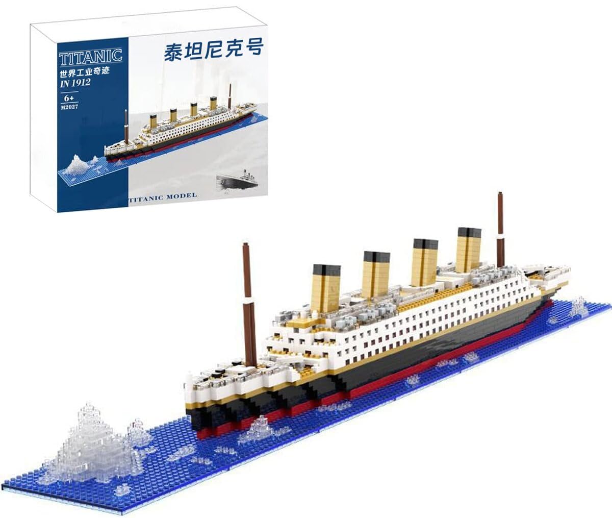 Titanic Model Building Block Set, 1878 Pcs Cruise Ship Building Blocks