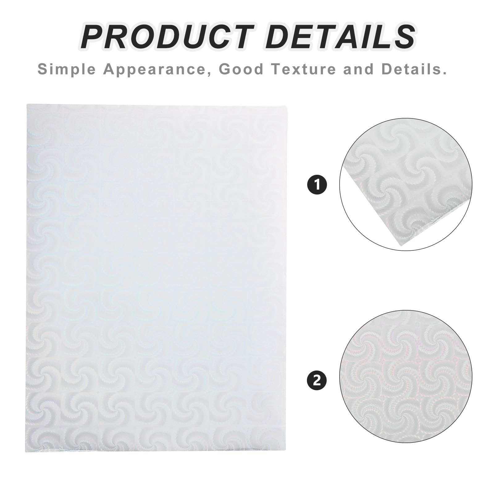 Kisangel 20 hojas de papel adhesivo holográfico para impresoras de inyección de tinta y láser - Impermeable y autoadhesivo - Tamaño A4 (28 x 21,5 cm) - Papel imprimible para decoración del hogar y