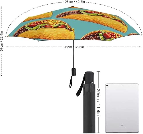Miniatura 2 de Men Women Travel Sun and Rain Protection Umbrella, Lightweight Windproof Portable Automatic Umbrella, Compact Parasol with UV Protection for Travel