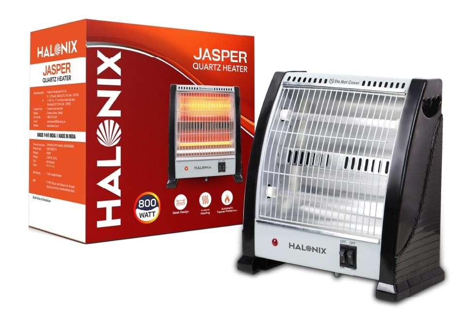 Halonix Jasper 800 W Quartz Room Heater | Instant Heating | Energy Efficient | ISI Certified | Compact & Silent Operation | 2-Year Warranty-image-33