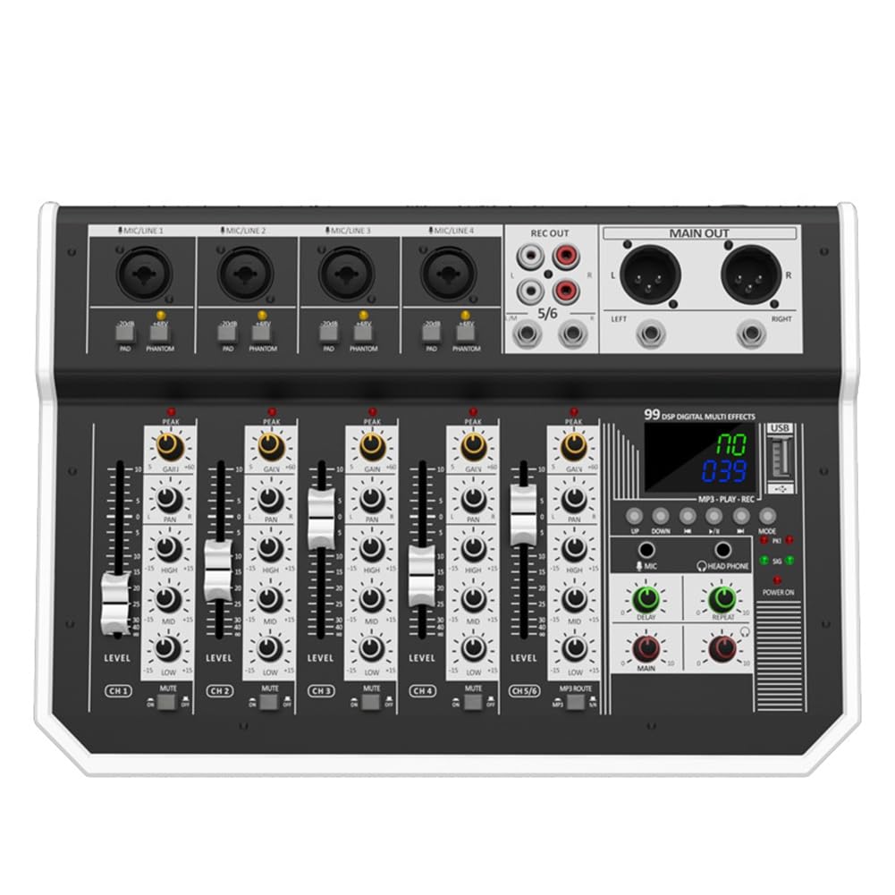 Console de mixage 99dsp avec interface USB pour conférence et performance - 8