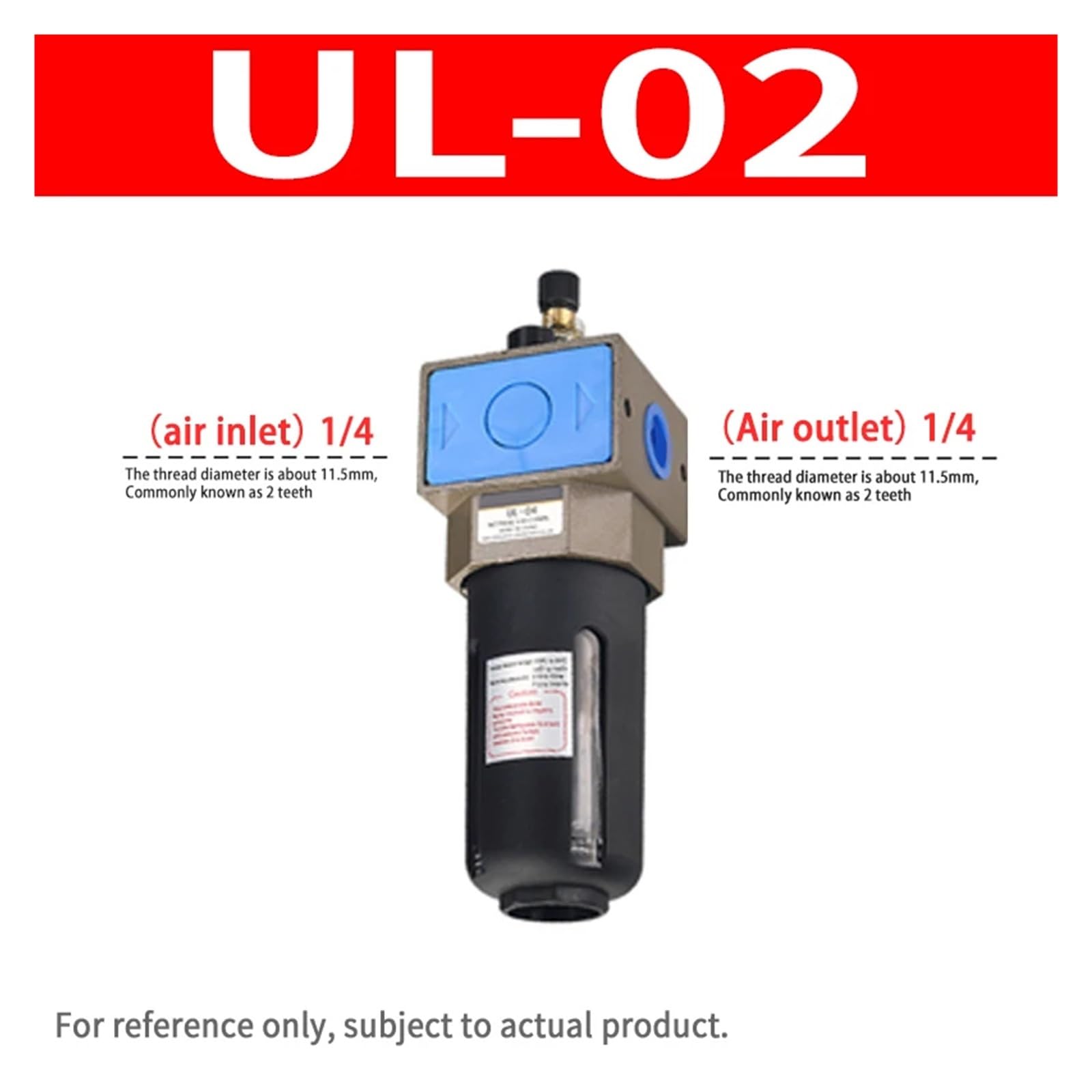 Válvula Reductora neumática UR/UF/UL/UFR/UFRL Tratamiento de Aire Separador de Agua y Aceite Filtro de Aire Regulador de presión UFR-02 UF-03(UL-02)