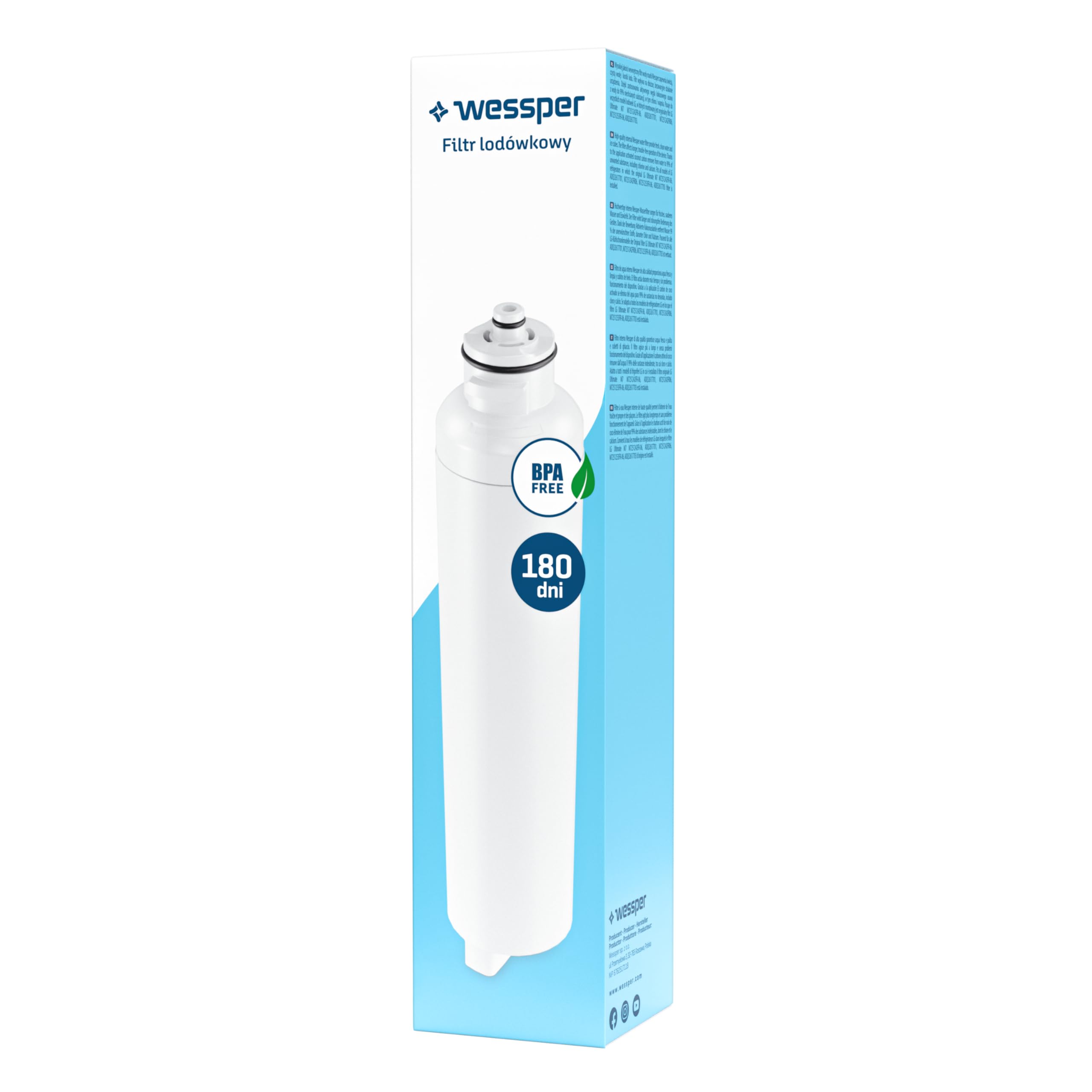 AH-LFR compatibele filter voor LG Ultimate Water Filter M7251242FR-06, ADQ32617701, M7251242F-06, M7251253F-06, M7251253FR-06, ADQ32617703, GRP2470ACM koelkast