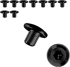 10 Pieces M8 x 10 Screws, M8 Screws, Bolts, Screw, Stainless Steel A2 V2A, Hexagon Recessed, Fully Threaded, Black(M8 x 10)