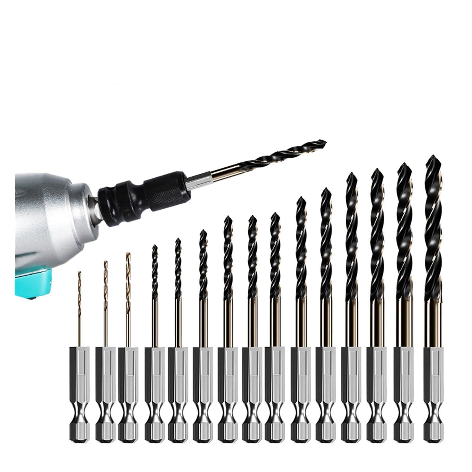 ZZSRJ Jeu de forets hélicoïdaux à Tige hexagonale Bois métal Trou Cutter Noyau Outil de Forage Cobalt forets 2 3 4 5 6 7 8 9 10 12mm HSS (Color : 10mm 5pcs)