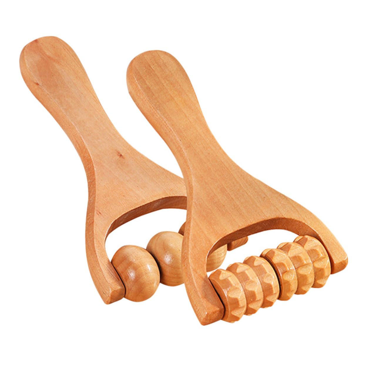 BESTYASH 5 Sätze Massage Roller Aus Holz Teiliges Massagegerät Für Beine Nacken Und Handroller Fußroller Fördert Die Durchblutung Lindert Muskelverspannungen Und Schmerzen Für 2 Stücke * 5