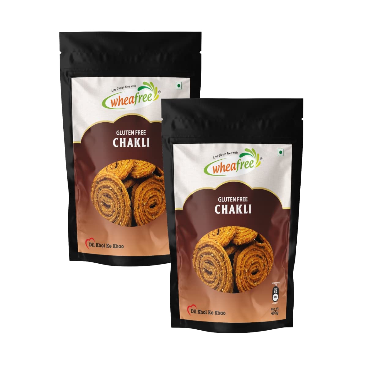 Wheafree Gluten Free Chakli (Murukku) (Pack of 2 x 400 g) | Lactose Free | Delicious, Ready to Eat Indian Snacks | Tasty Crispy and Crunchy Savory Snacks | Best Snacks for Tea/Coffee (B09HTGT8G1) Amazon Price History, Amazon Price Tracker