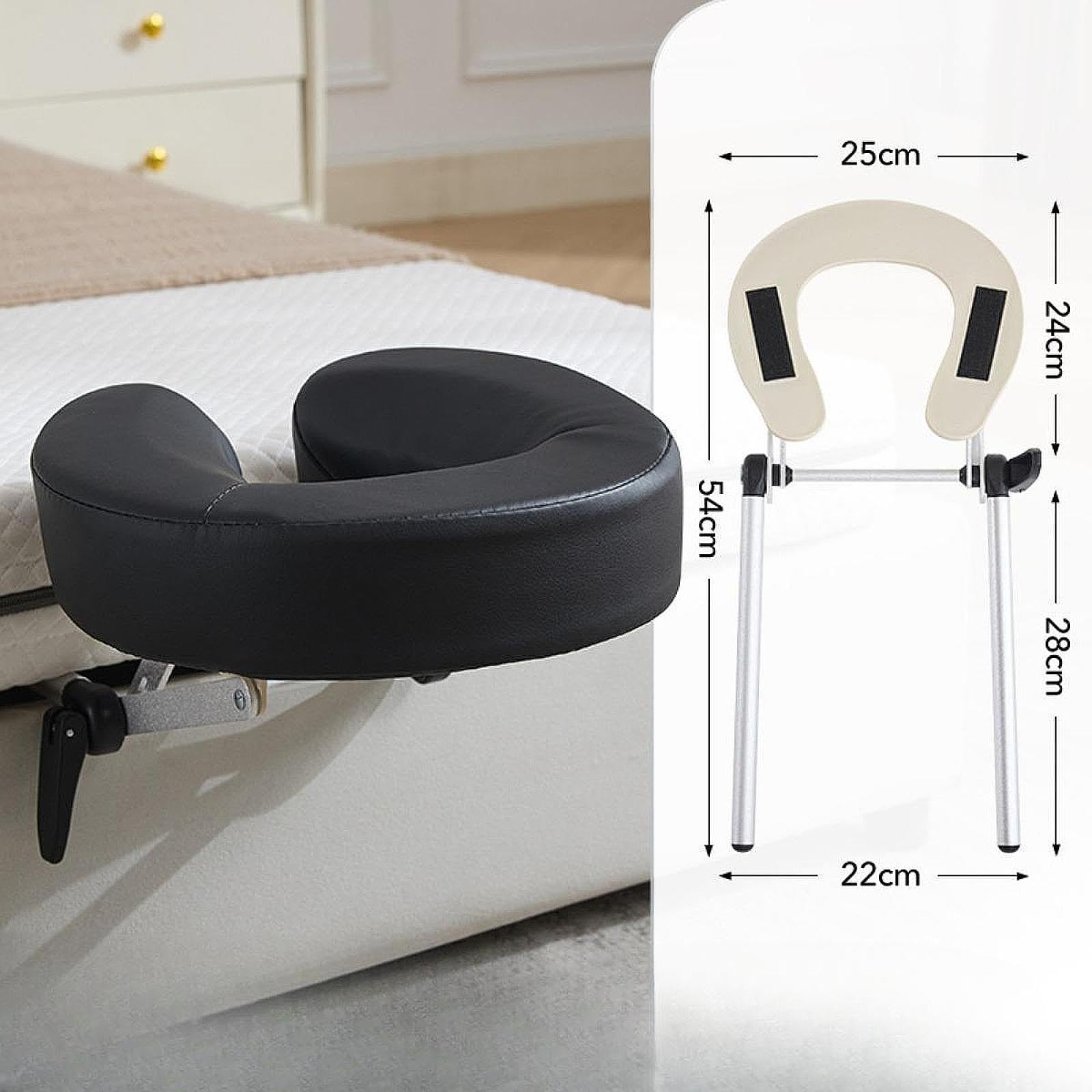 Kit per Massaggio da scrivania e per Materasso, Comodo, Multifunzione, Portatile, Regolabile e Riutilizzabile per casa, Spa, Salone, Ufficio, Nero