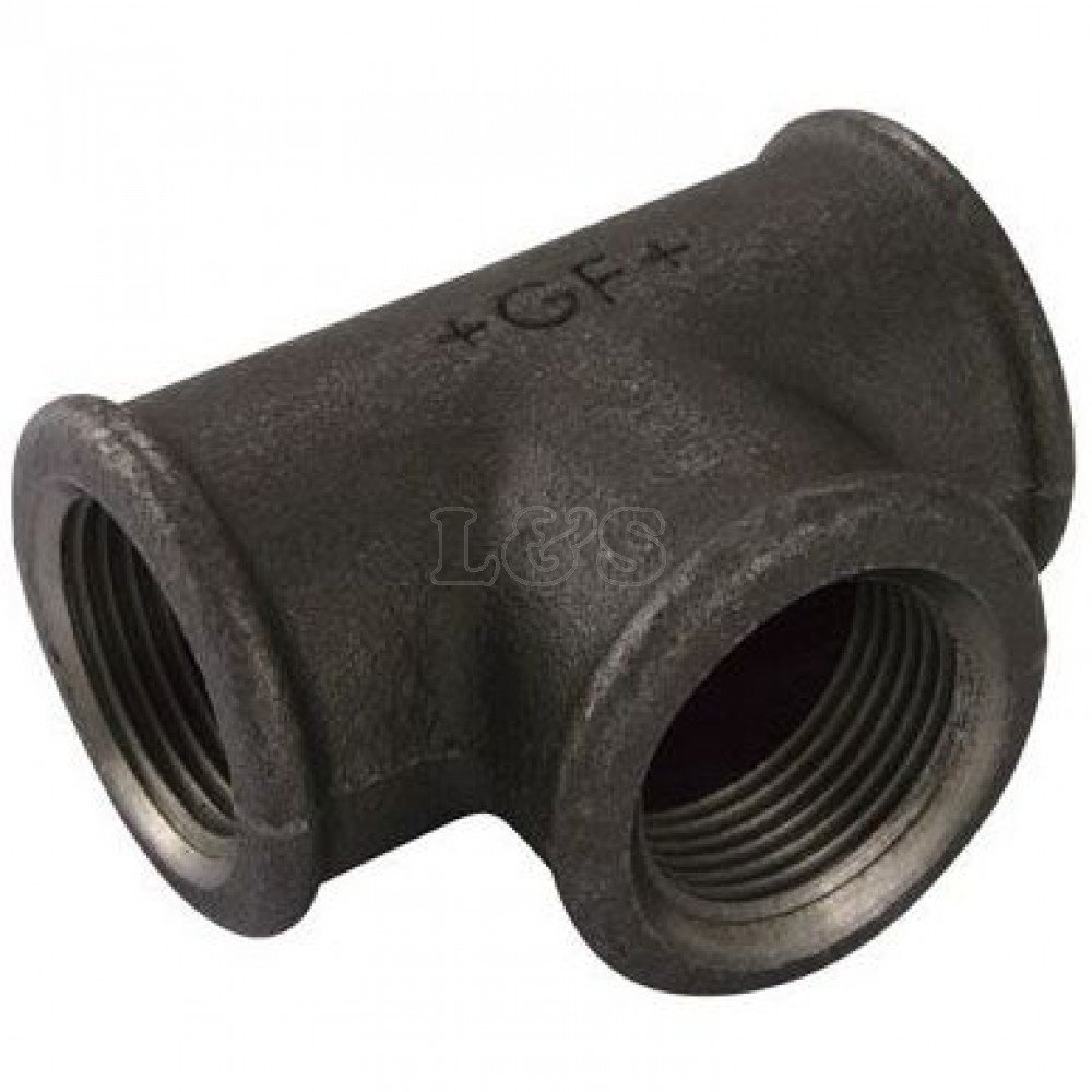 Malleable Iron Equal Tee 1" BSP, Sold Individually