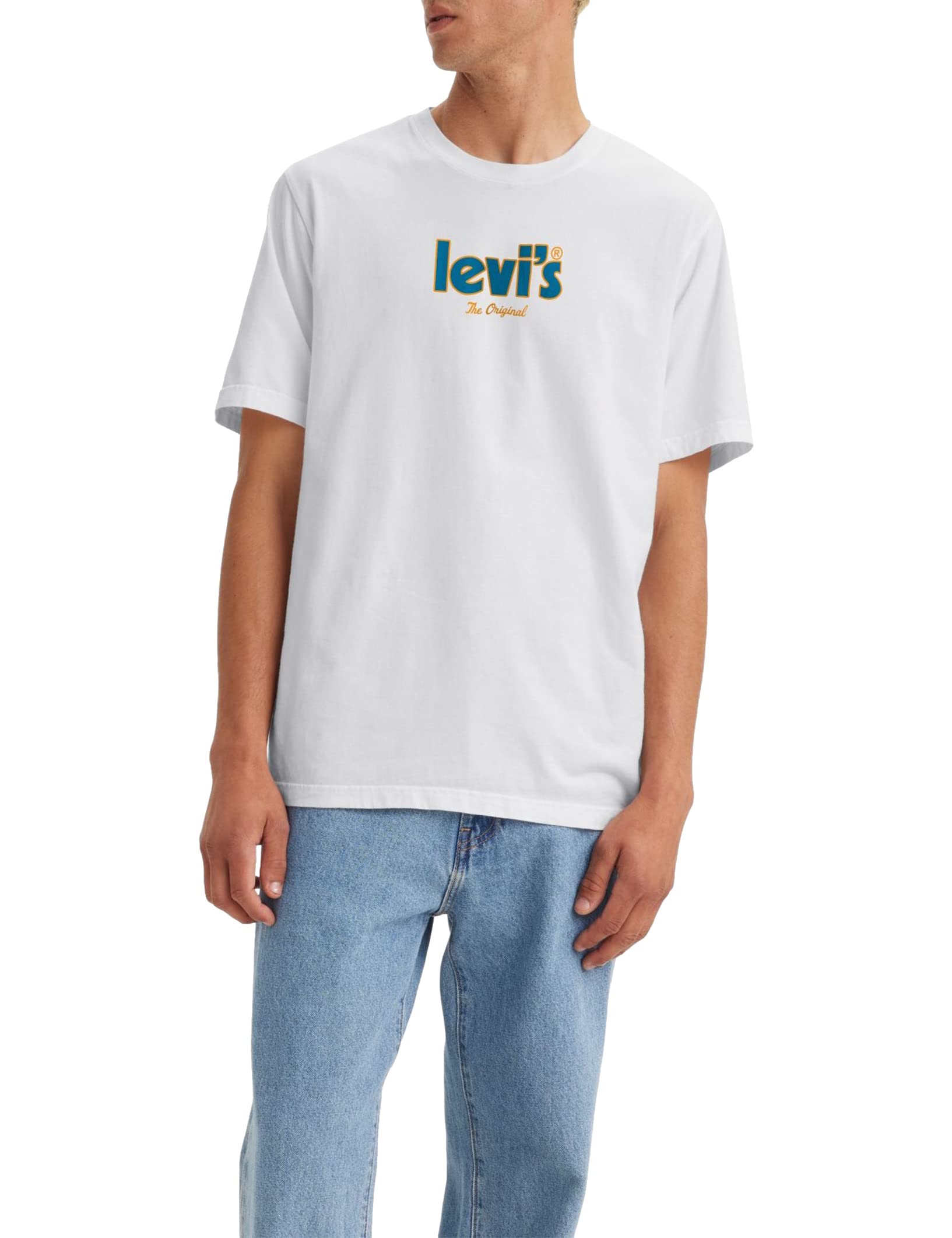 Levi's Ss Relaxed Fit Tee, Hombre, Holiday Poster White, S