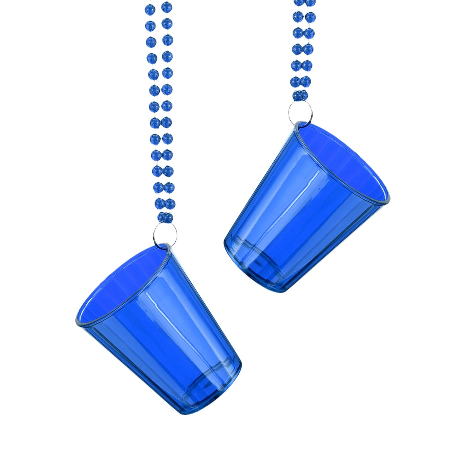 sourcing map 2 Pcs 2 oz Shot Glass Necklaces for Party Accessories,Blue
