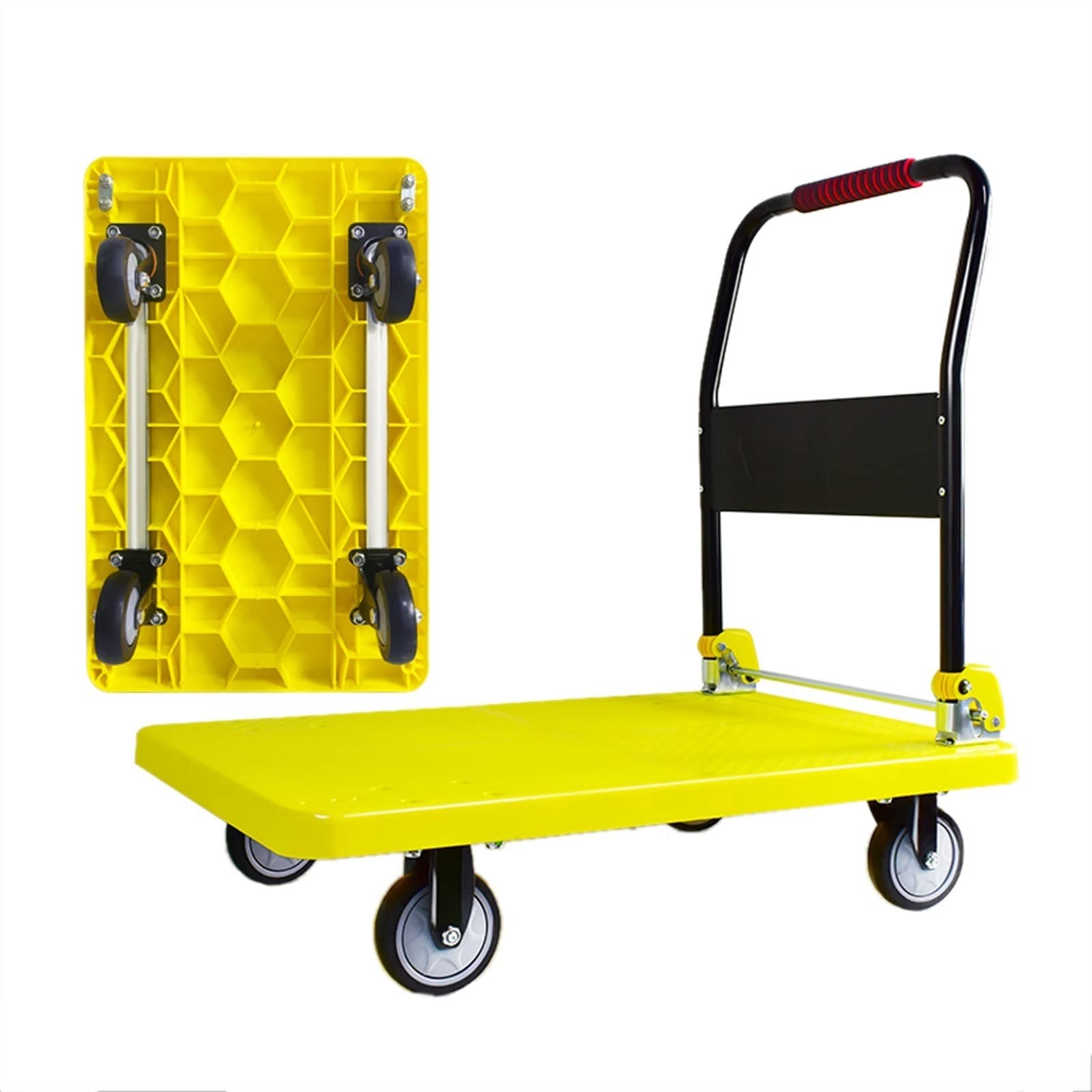 Chariot de transport portable pliable avec roues 360° pour déplacer de lourdes charges