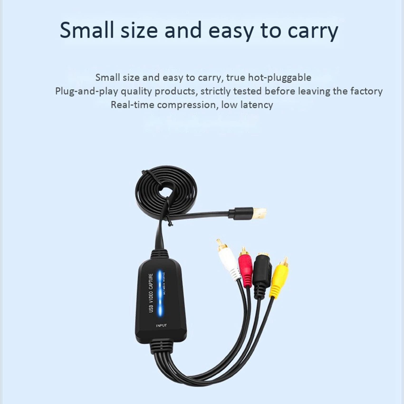 5 tarjetas de captura de video USB 2.0 de un solo canal, tarjeta de captura USB, dispositivo de captura AV, convertidor digital sin unidad