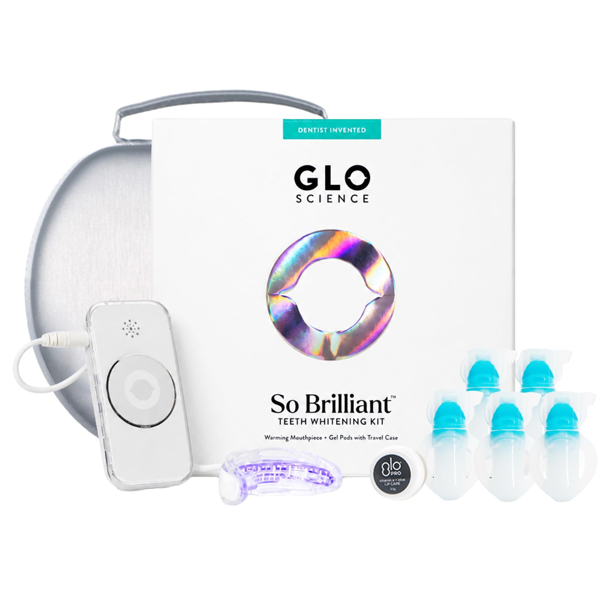 GLO Science Teeth Whitening Kit So Brilliant Sensitivity Free – Silver
