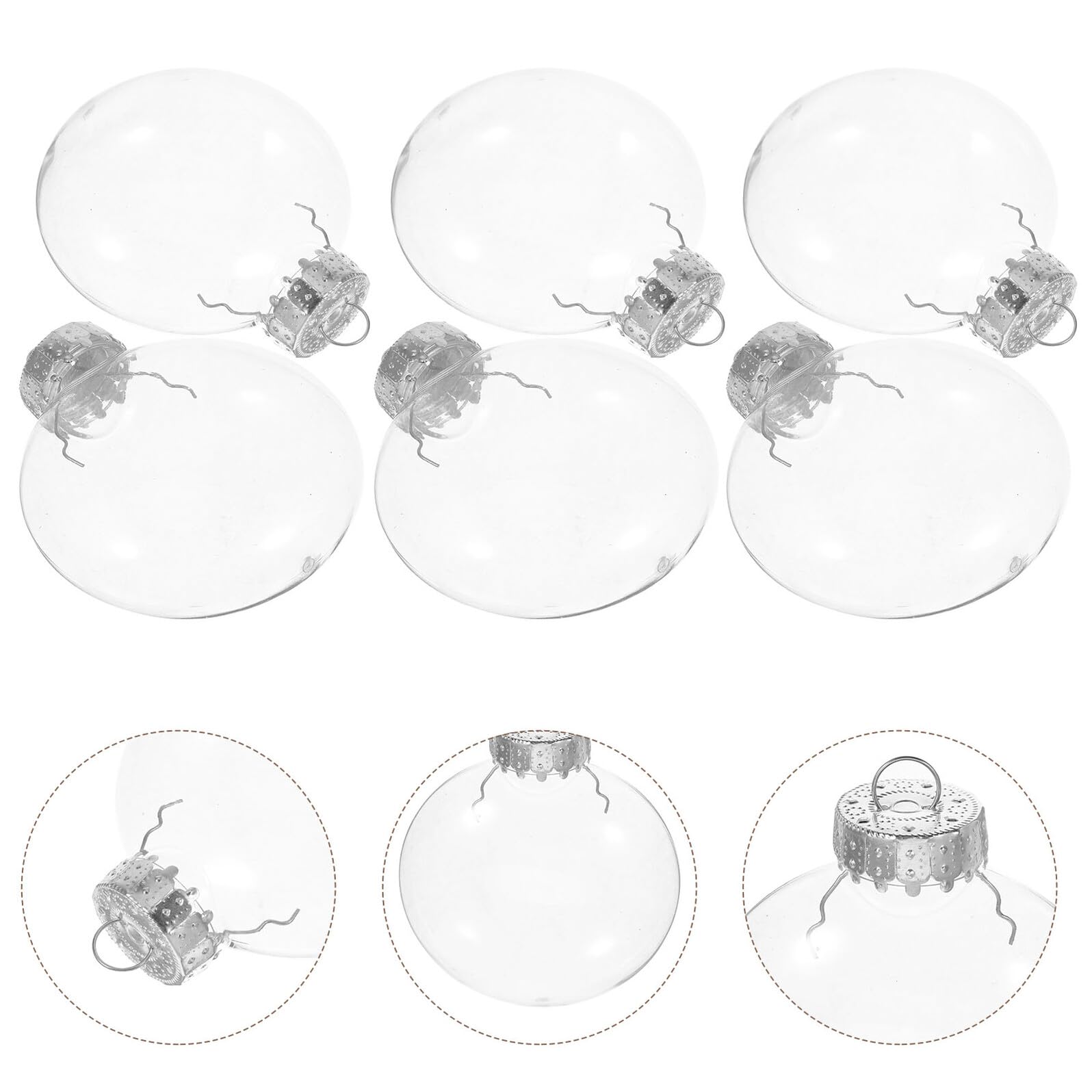 Veemoon Bolas Transparentes para Colgar 80mm 20 Piezas, Adornos Colgantes Huecos para Árbol de Navidad, Decoración DIY para Fiestas Navideñas y Eventos