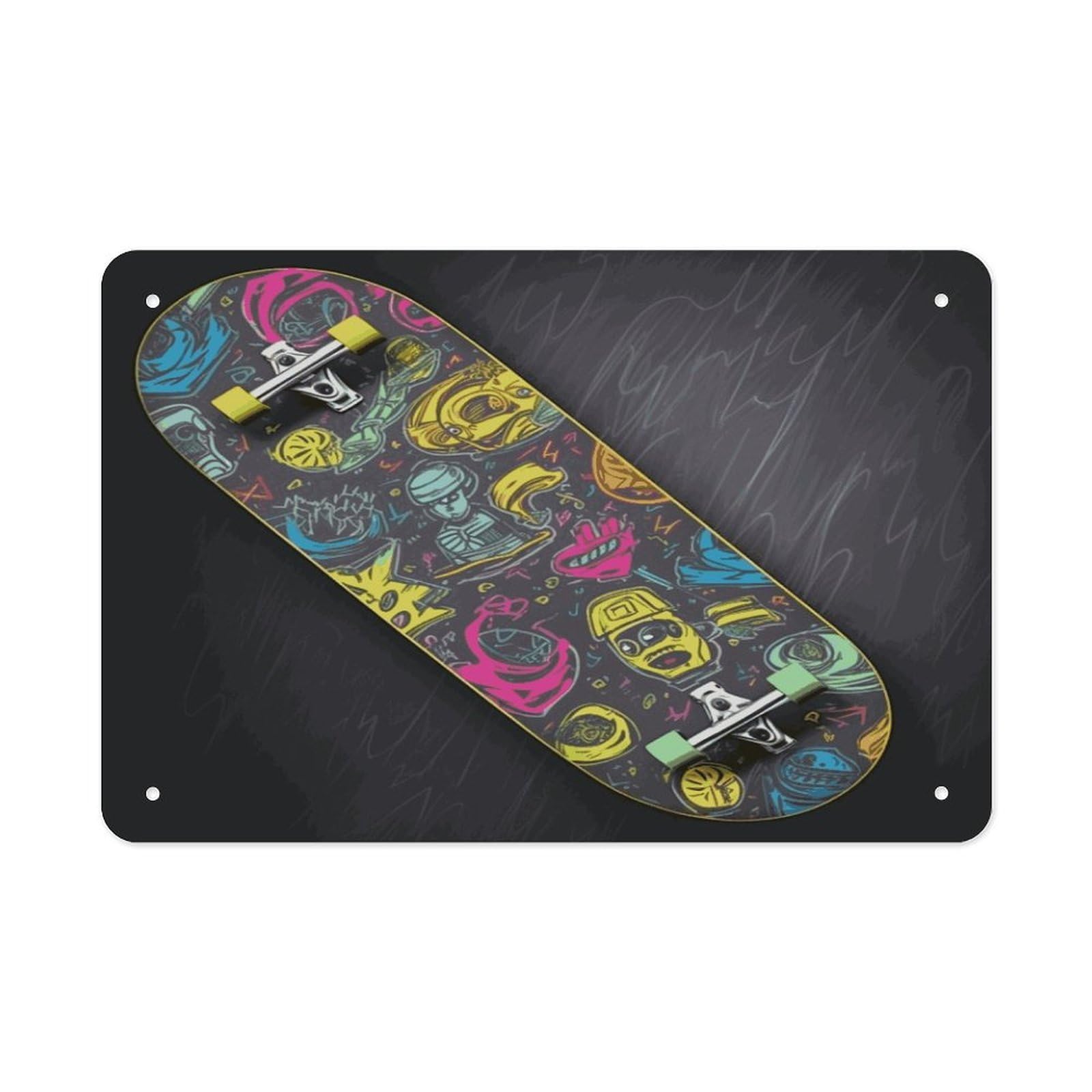 Fekiloot Style Graffiti Skateboard Metal Signs Wall Art Tin Sign