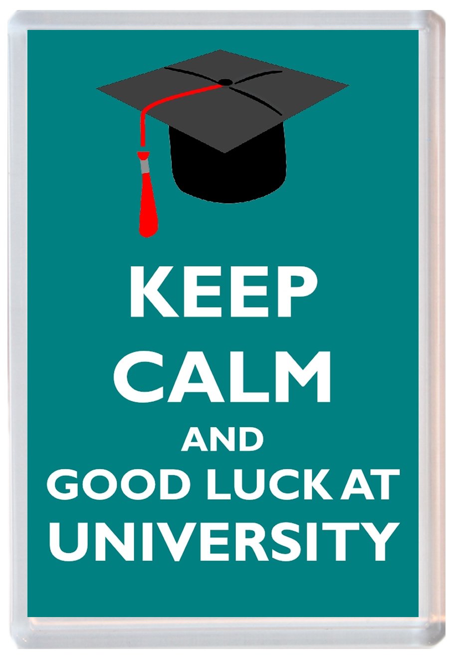 Keep Calm and Good Luck at University (Uni) - Jumbo Fridge Magnet Souvenir Present