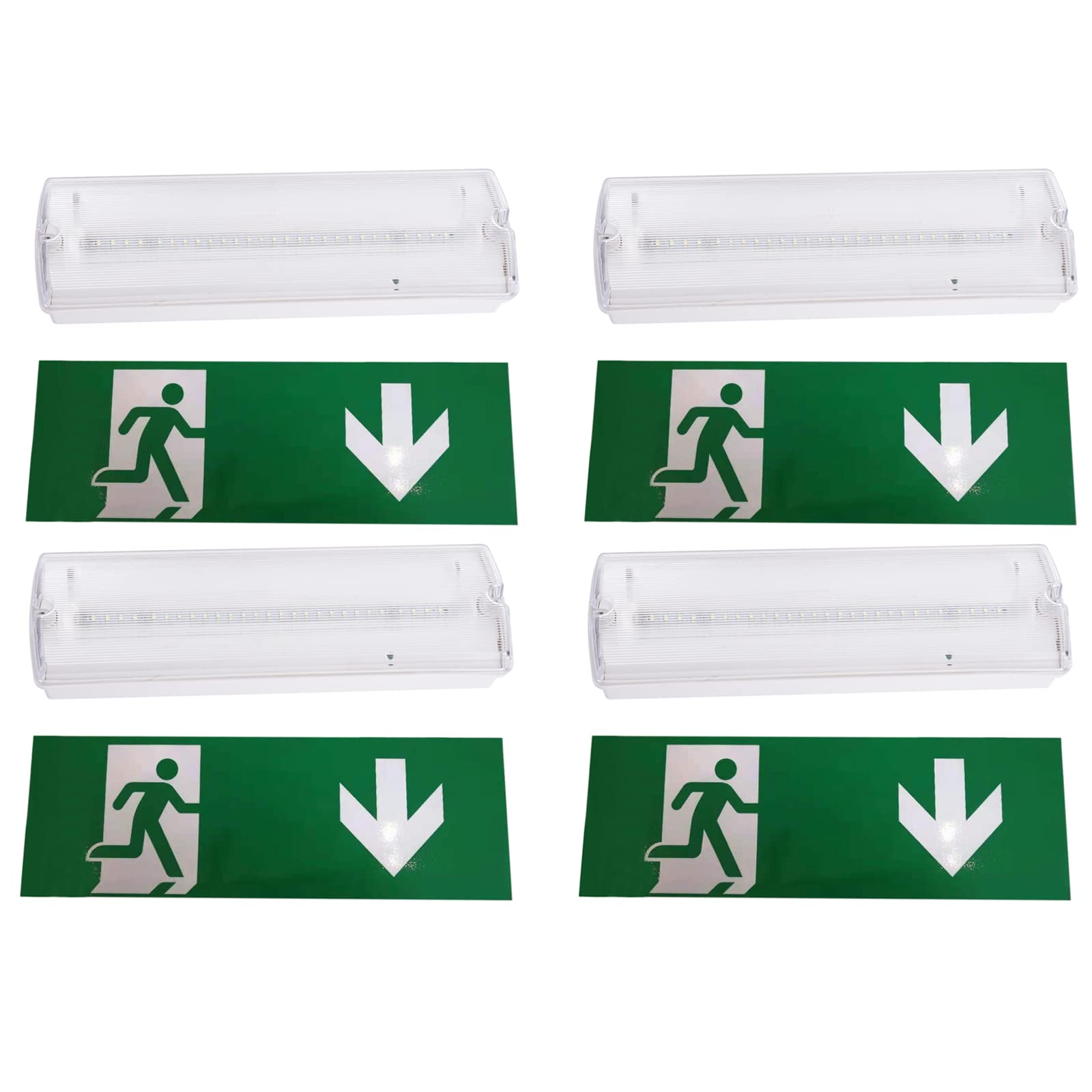 Buy 4 Pack 3W Emergency Exit Light,3hr LED Emergency Bulkhead Light