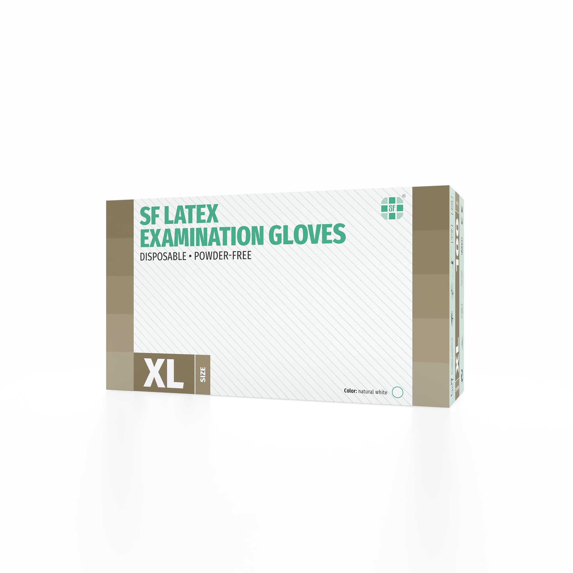 SF Latexhandschuhe XL Weiß – 1000 Stück Einweghandschuhe, Einmalhandschuhe, Latex Handschuhe, Gummihandschuhe für Medizin, Reinigung, Küche, Kosmetik, Tattoo & Haushaltsarbeiten – Puderfrei, Reißfest