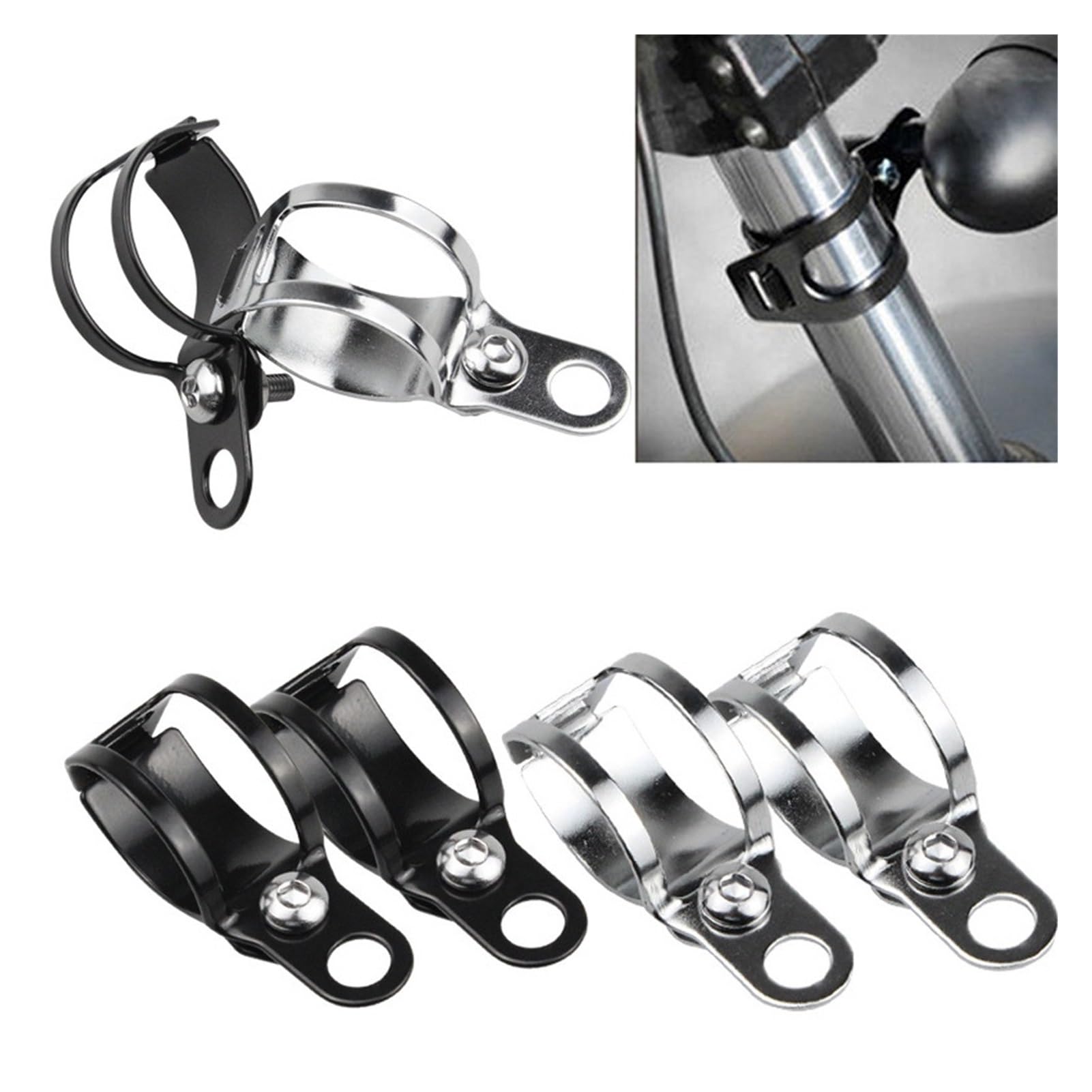 2pc Staffa di Montaggio for indicatori di direzione for Moto 30-43mm for Forcella Anteriore for