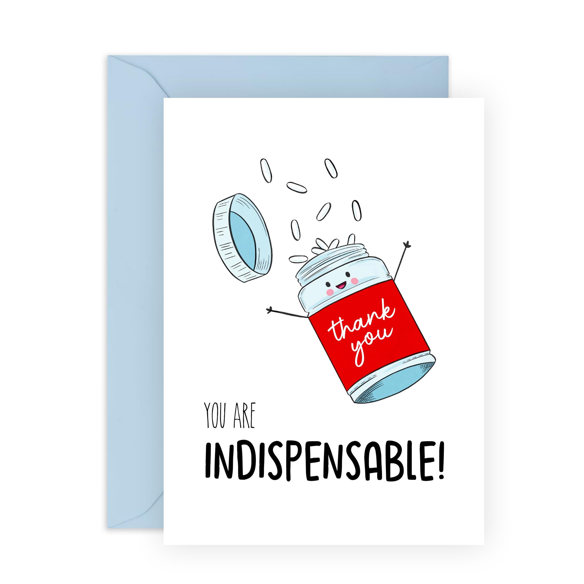 CENTRAL 23 Thank You Cards For Nurse Doctor Health Care - You Are Indispensable - Thank You Notes With Envelopes - Appreciation Gifts For Men Women Friends - Comes With Fun Stickers