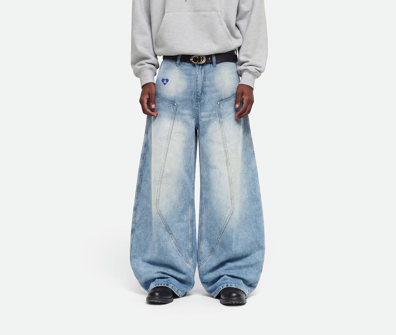Aelfric Eden Baggy Jeans Herren Barrel Jeans Hose Damen Wide Leg Jeanshose Unisex Basic Denim Hosen Casual Stretch Hose Lang Y2K Vintage Pants mit Weites Bein