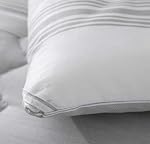 SLEEPBELLA Comforter Queen Size, 600 Thread Count Cotton Light Gray & White Stripes Reversible Pattern Grey Comforter Sets,Down Alternative Bedding Set 3Pcs (Queen, Grey Stripes)