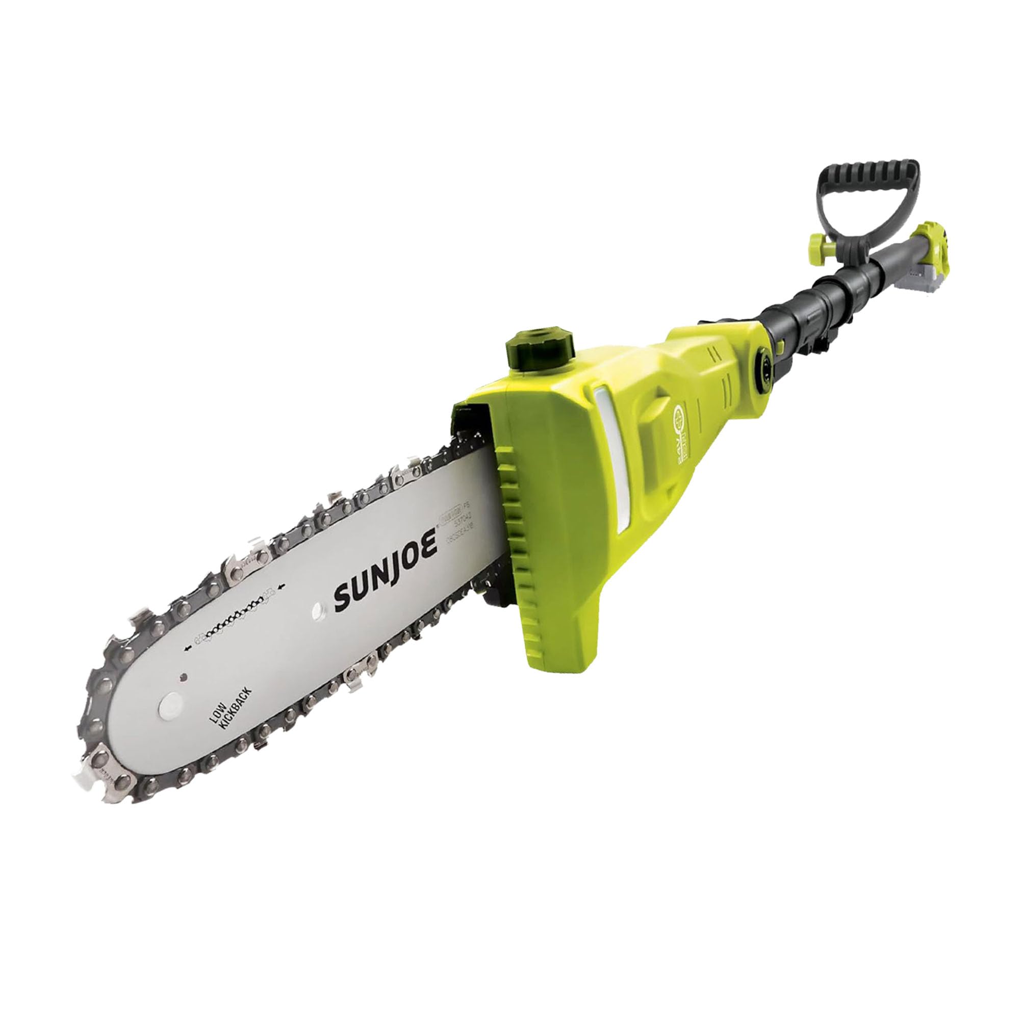 Sun Joe 24V-PS8-LTE IONMAX 24V Cordless Pole Chainsaw Kit with Telescoping Pole, Includes Auxiliary Handle, Blade Sheath, 2.0Ah Battery, and Charger