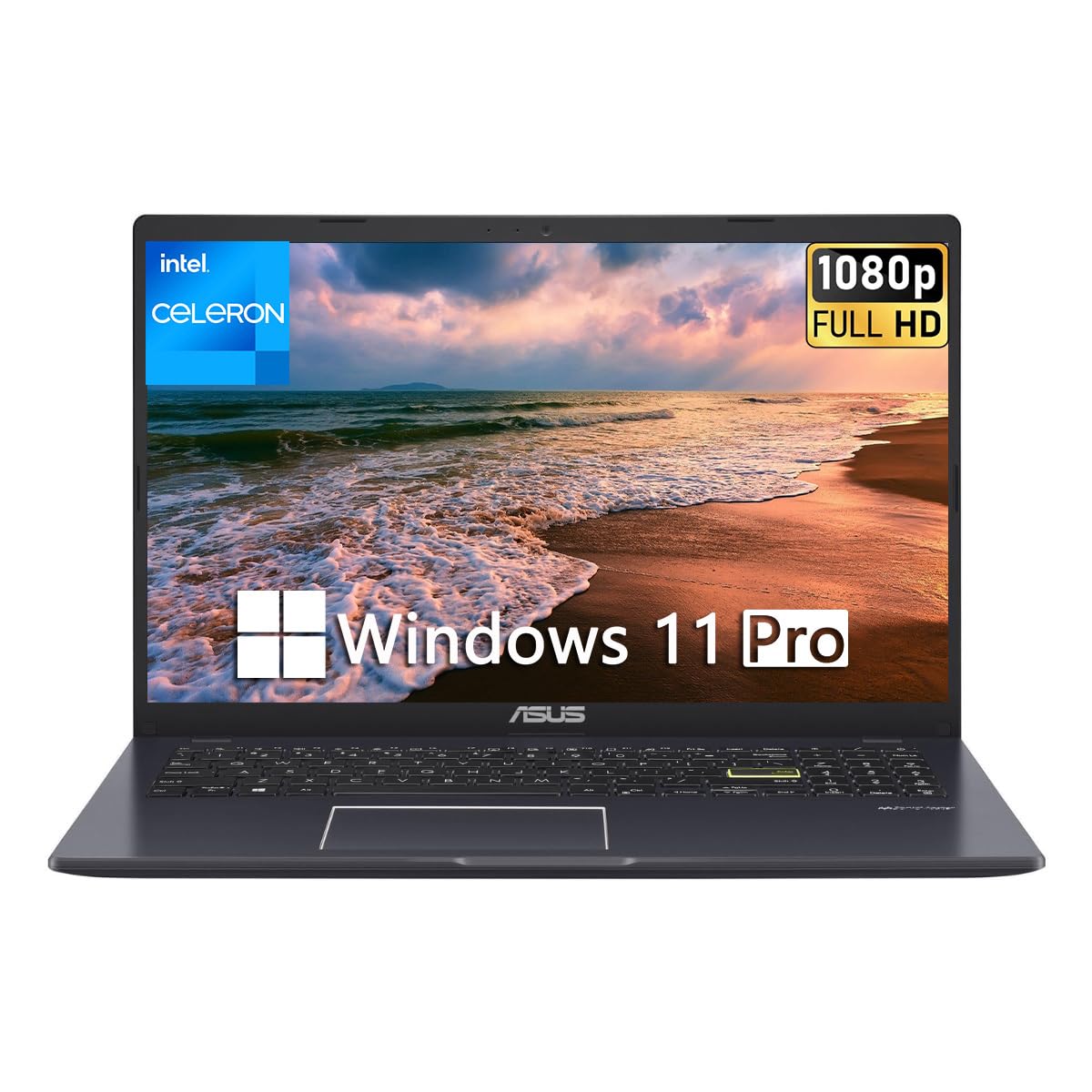 15.6” Vivobook Go Slim Laptop, Thin & Portable Laptop for Student Business, Intel Dual Core N4500, 4GB RAM, 128GB SSD, WiFi, Bluetooth, Windows 11 Pro, Star Black