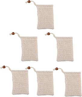 Beaupretty Banho 6 Pçs Bolsa De Ferramenta De Limpeza Facial Ferramentas De Rosto Sabão Bolha Espuma Malha Sabonetes Naturais Chuveiro Sabão Malha Rami Sabão Malha Saco Bolha