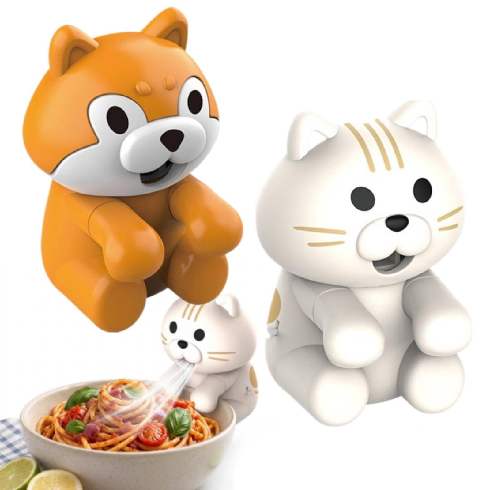 2Pcs Cooling Clip-On Mini Fan for Cup & Bowl, Cat Animal Fans Coffee Chiller, Portable Hanging Mug Fan for Iced Coffee Soup Drinks, Rechargeable Fast Air Blowing, Desktop Beverage Cooling Companion