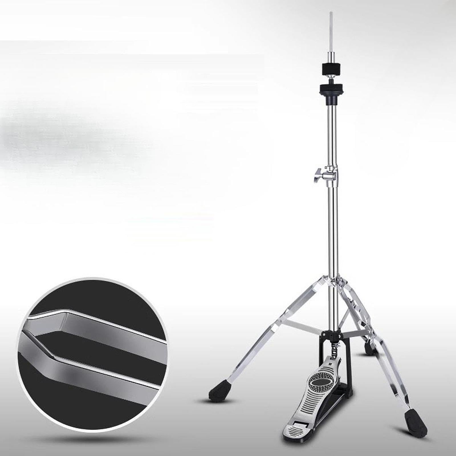Oshhni Hi Hat Tripode Stand, supporto per tamburi, braccio di piatti a 3 gambe a doppio preparato, altezza regolabile per lo strumento musicale del