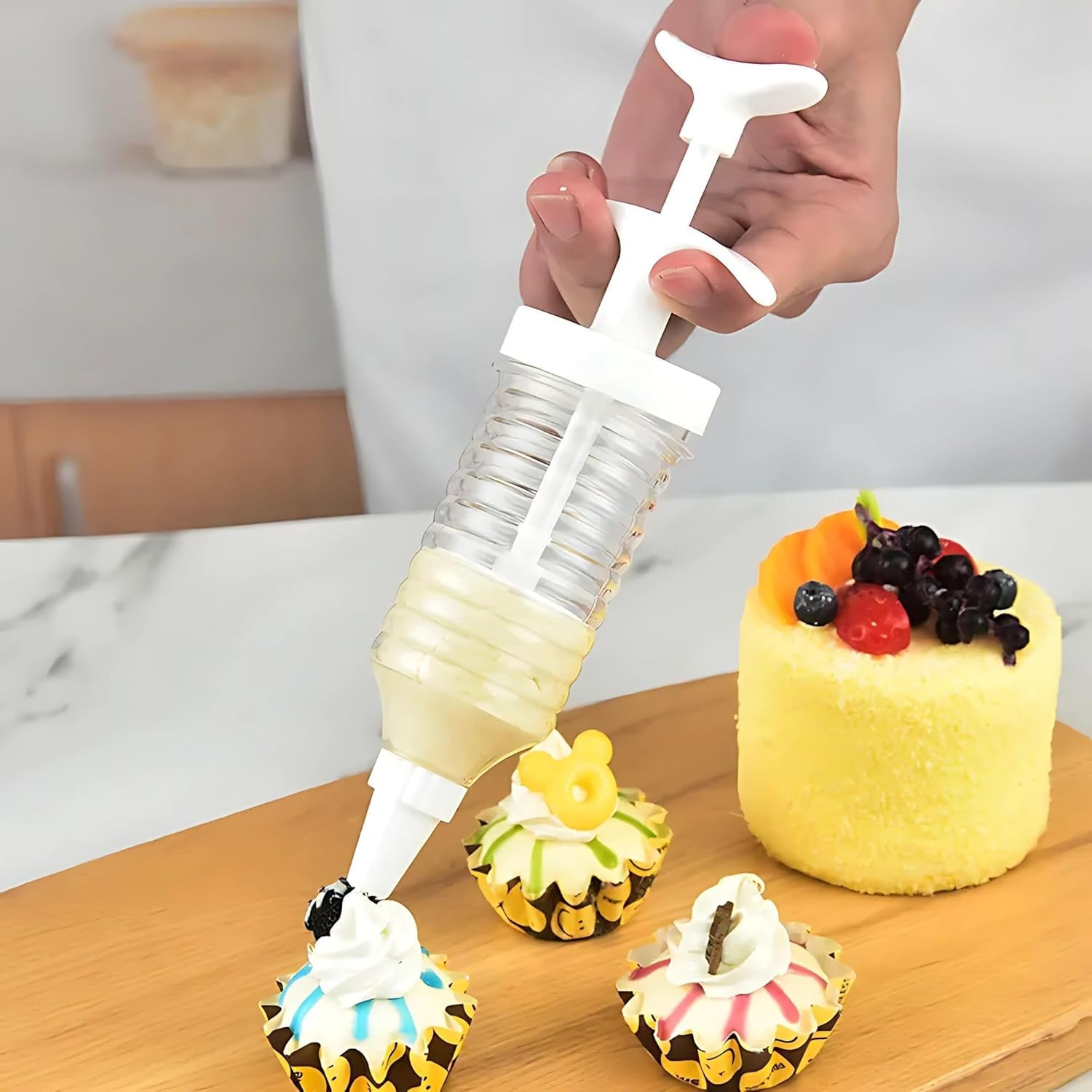 7Seas Dessert Decorating Syringe Set, Icing Dispenser Cupcake Filling Injector,8 Icing Nozzles, for Frosting, Cookies Cake Decoration and Cake Making|Diwali Sweets and Dessert Making Decoration Tool 3