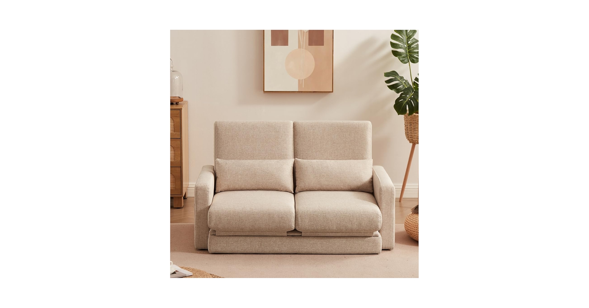 Amazon｜2人掛けソファソファ 2人掛け 収納付き ファブリック 両側に