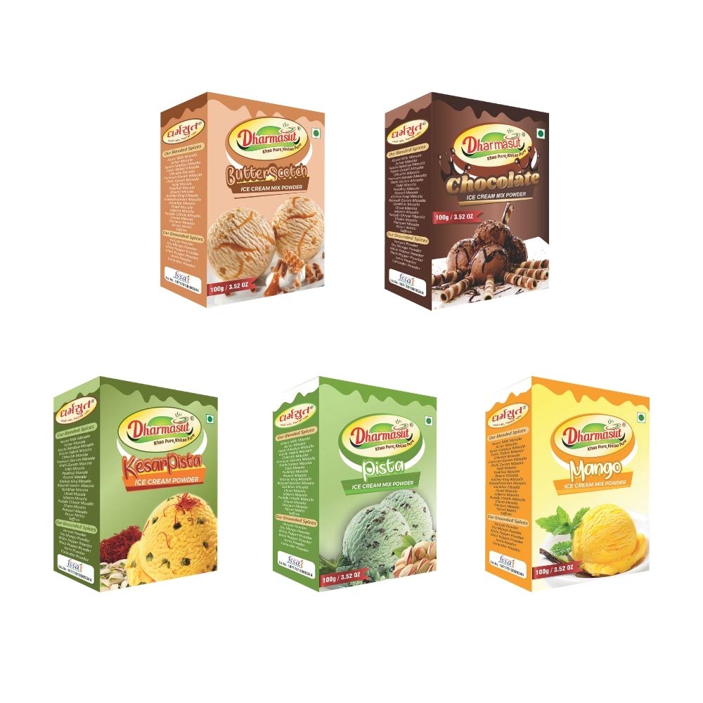 DHARMASUT Butter Scotch + Chocolate + Kesar Pista + Pista + Mango Ice Cream Powder 500gm (B08WHY2WC8) Amazon Price History, Amazon Price Tracker