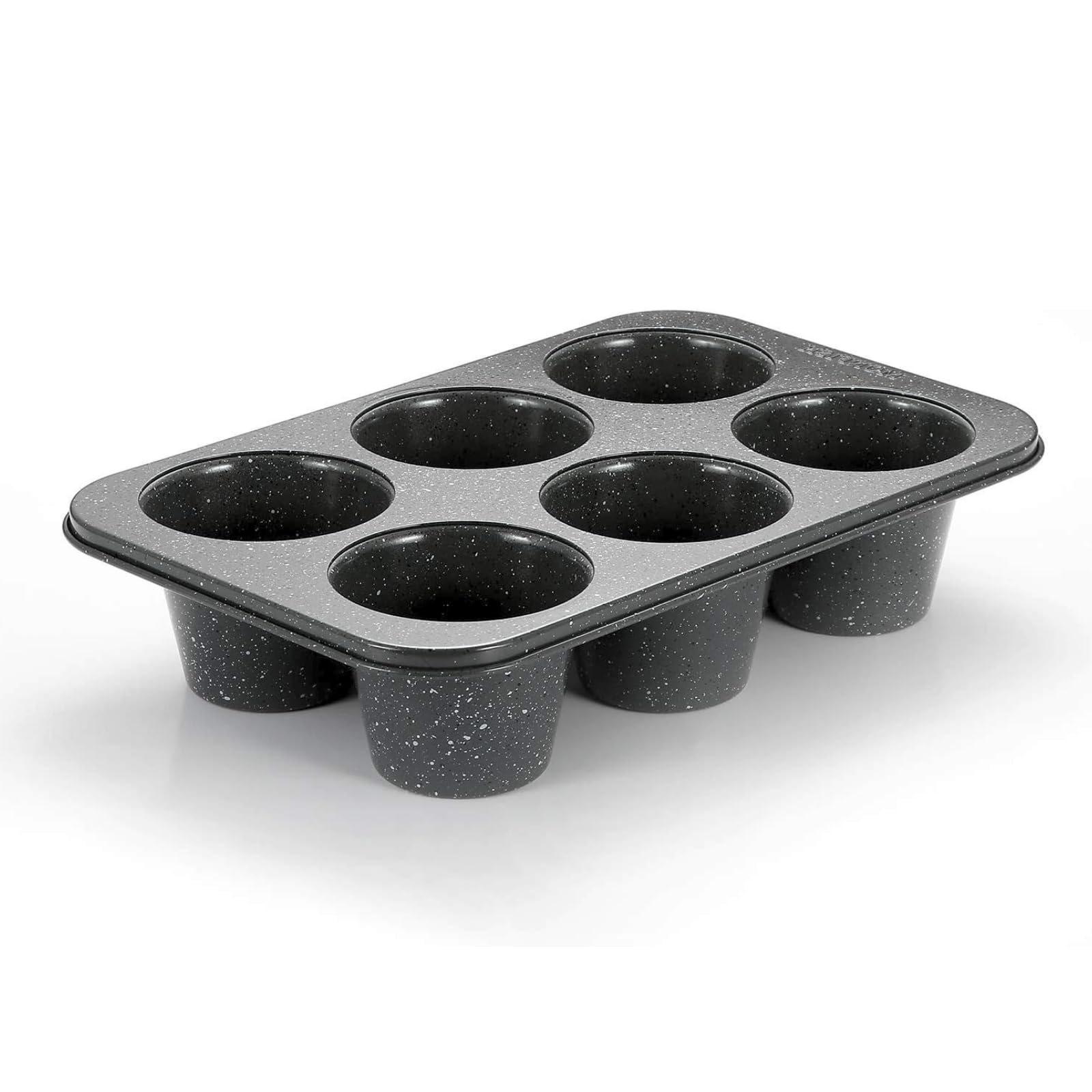 Moldes de acero inoxidable – Bandeja antiadherente de 6 cavidades para hornear, tamaño jumbo para magdalenas de primera calidad, cupcakes caseros, panes, tartas de queso, profesional para